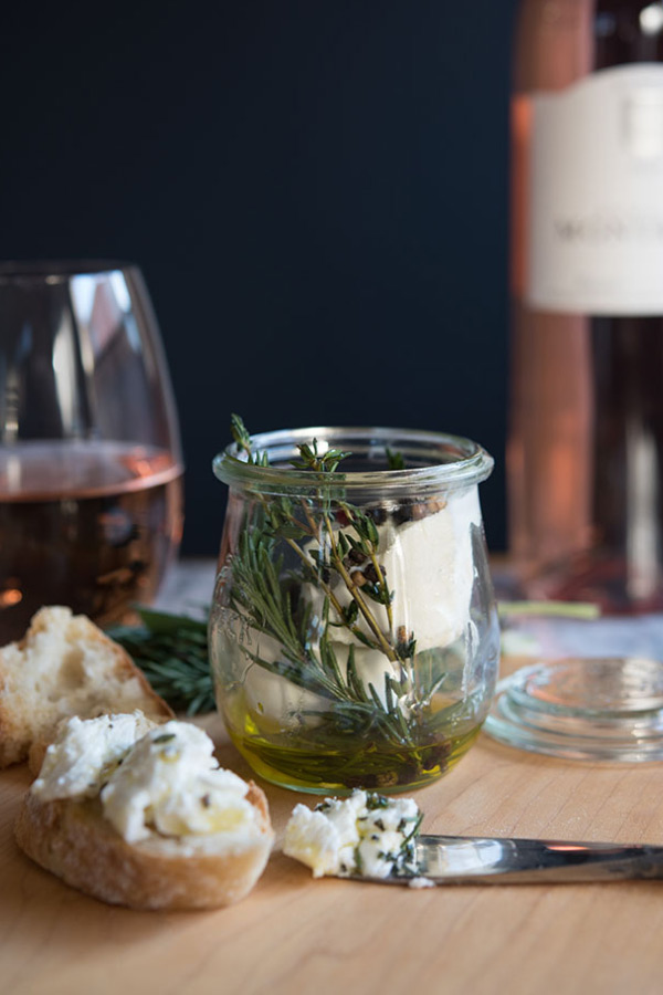 Goat cheese and wine and Bistro Menil